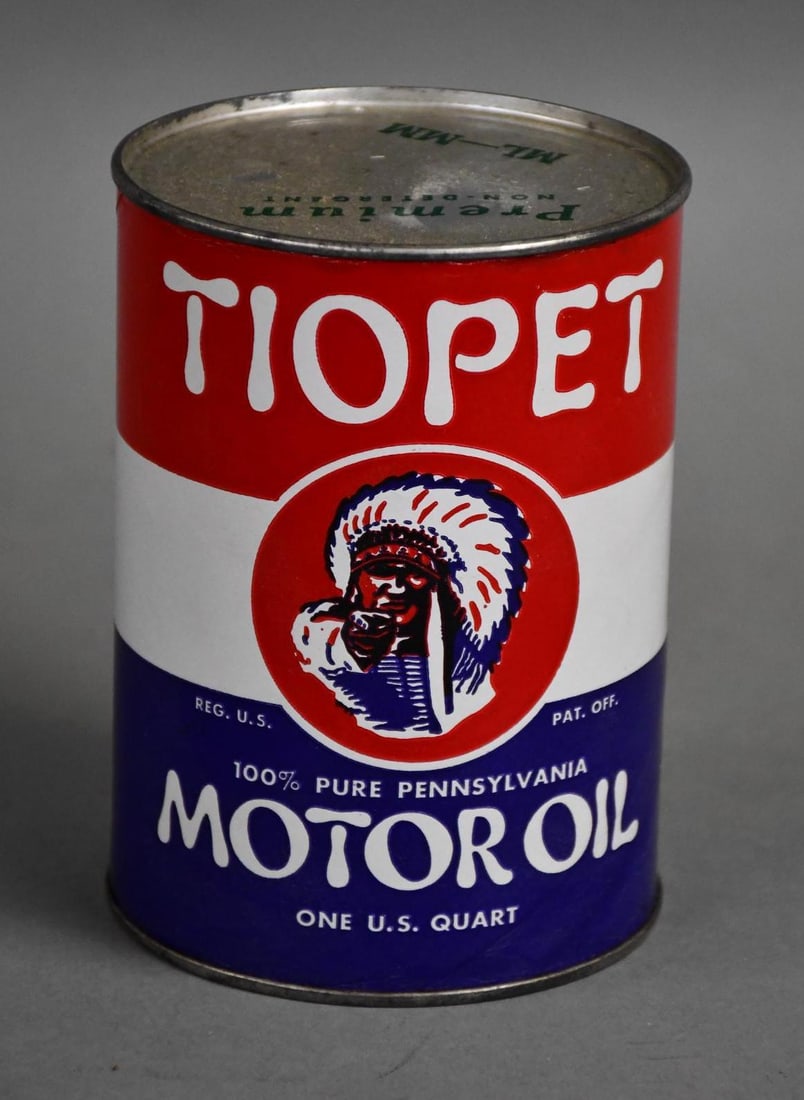 Tiopet Motor Oil w/Logo One Quart Round Fiber Can (1 of 3)