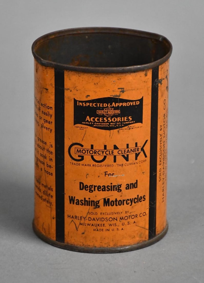 Harley-Davidson Gunk Degreasing & Motorcycle Motorcycle Metal Can (1 of 3)