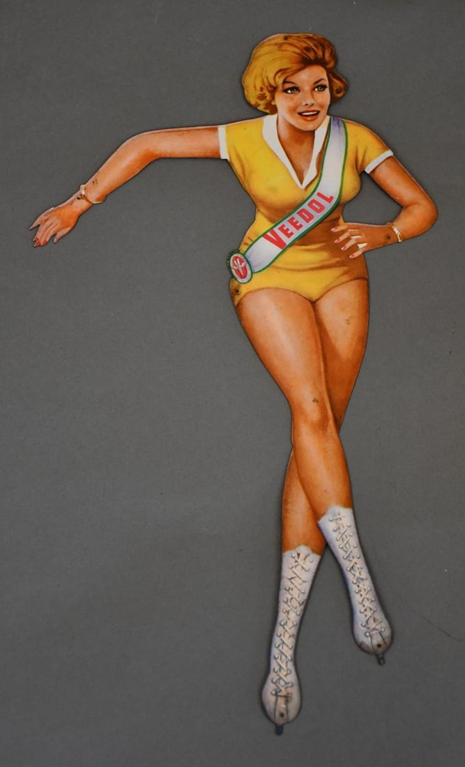 Veedol Skating Girl Metal Sign (TAC) (1 of 3)