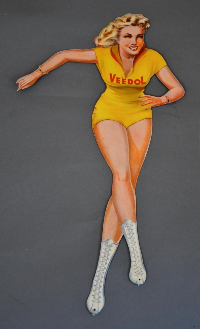 Veedol Skating Girl Metal Sign (TAC) (1 of 4)
