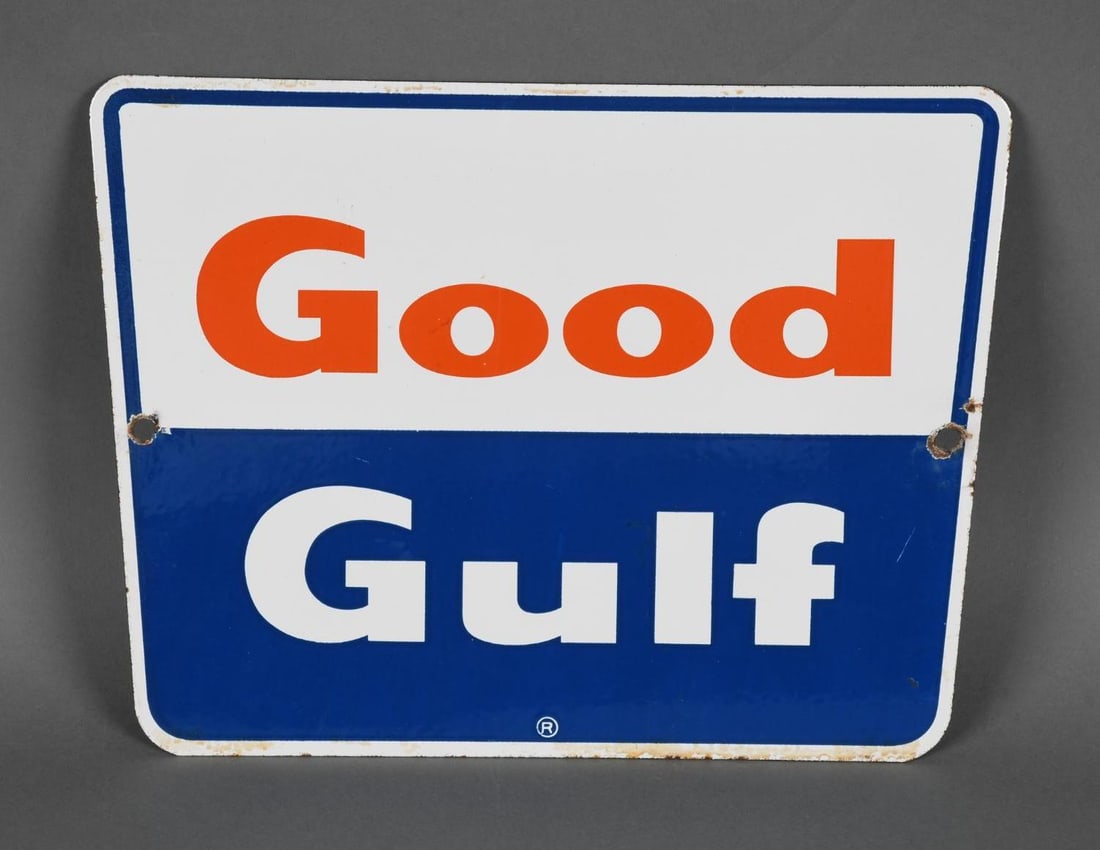 Good Gulf Porcelain Pump Sign (TAC) (1 of 2)