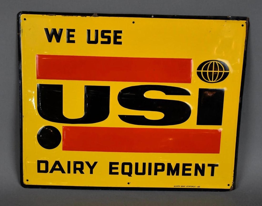 USI Dairy Equipment Metal Sign (1 of 5)