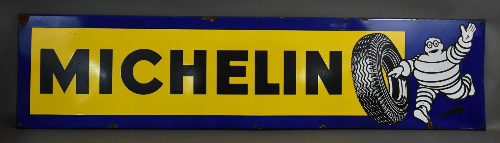 Michelin w/Bibendum & Tire Porcelain Sign (TAC) (1 of 4)