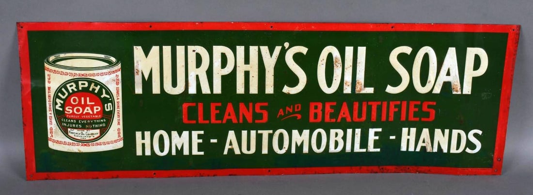 Murphy's Oil Soap "Home-Automobile-Hands" w/Logo Metal Sign (TAC) (1 of 4)