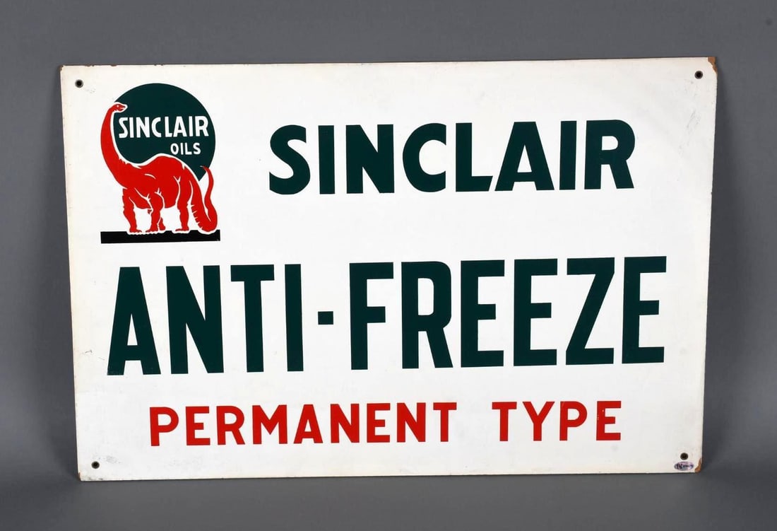 Sinclair Anti-Freeze Permanent Type w/Logo Masonite Sign (TAC) (1 of 4)