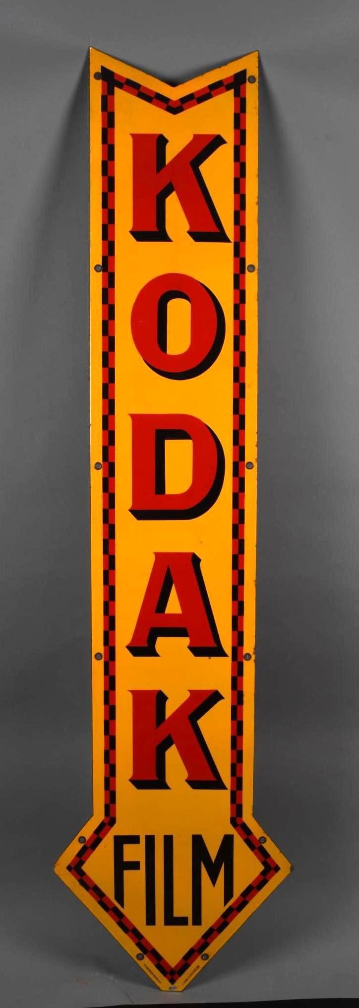 Kodak Film Vertical Porcelain Arrow Sign (TAC) (1 of 5)