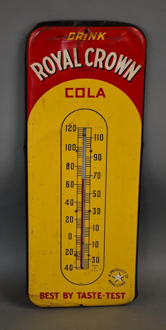 Drink Royal Crown Cola "Best by Taste-Test Metal Thermometer (1 of 4)