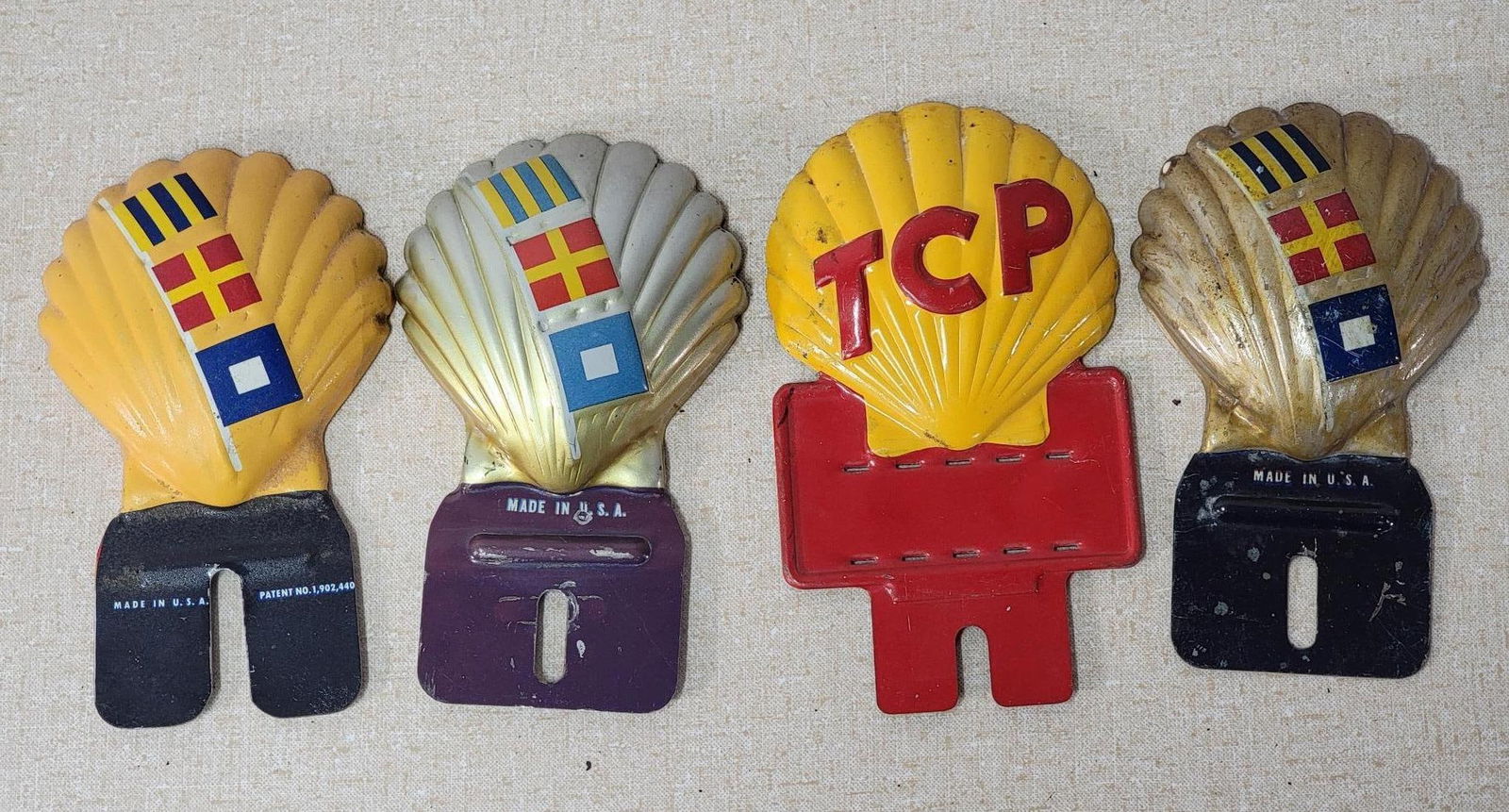 4-Different Metal Shell License Plate Attachments (1 of 4)