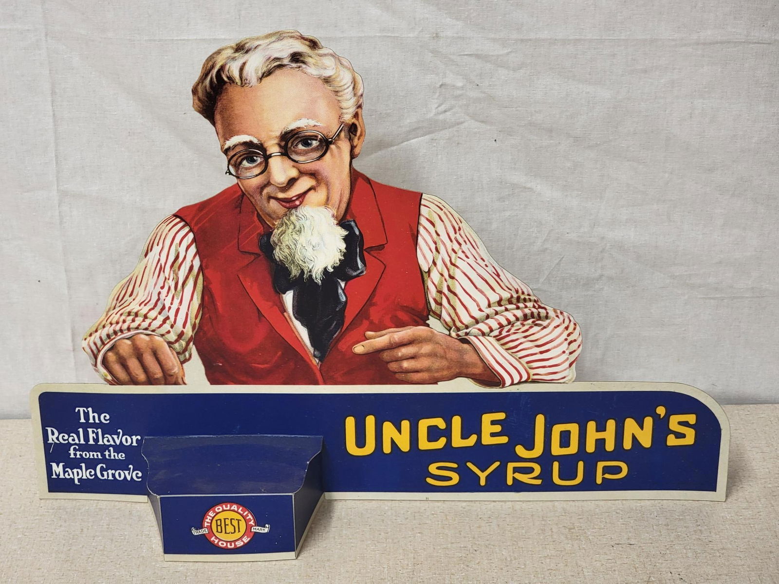 Uncle John's Syrup w/Logo Cardboard Store Display (1 of 4)