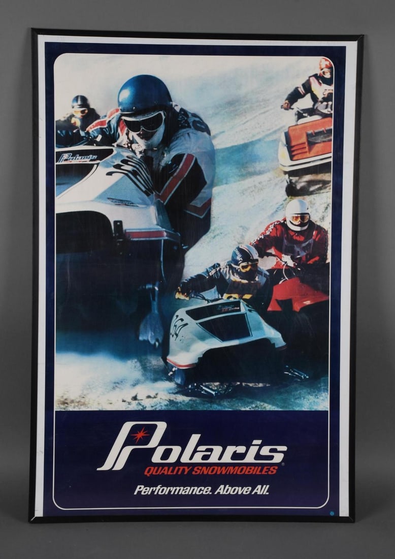 Polaris Snowmobile Framed Poster w/ Good Racing Graphics (1 of 5)