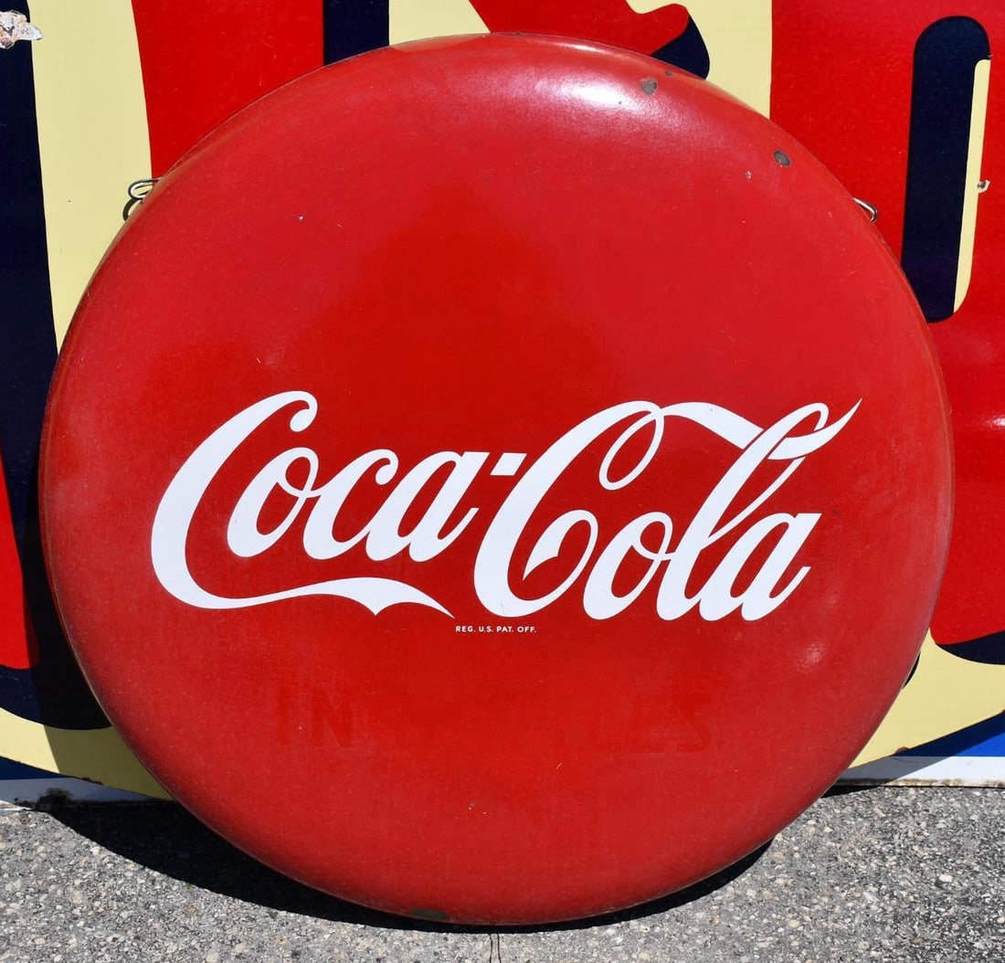 Coca-Cola Porcelain Button Sign (1 of 5)