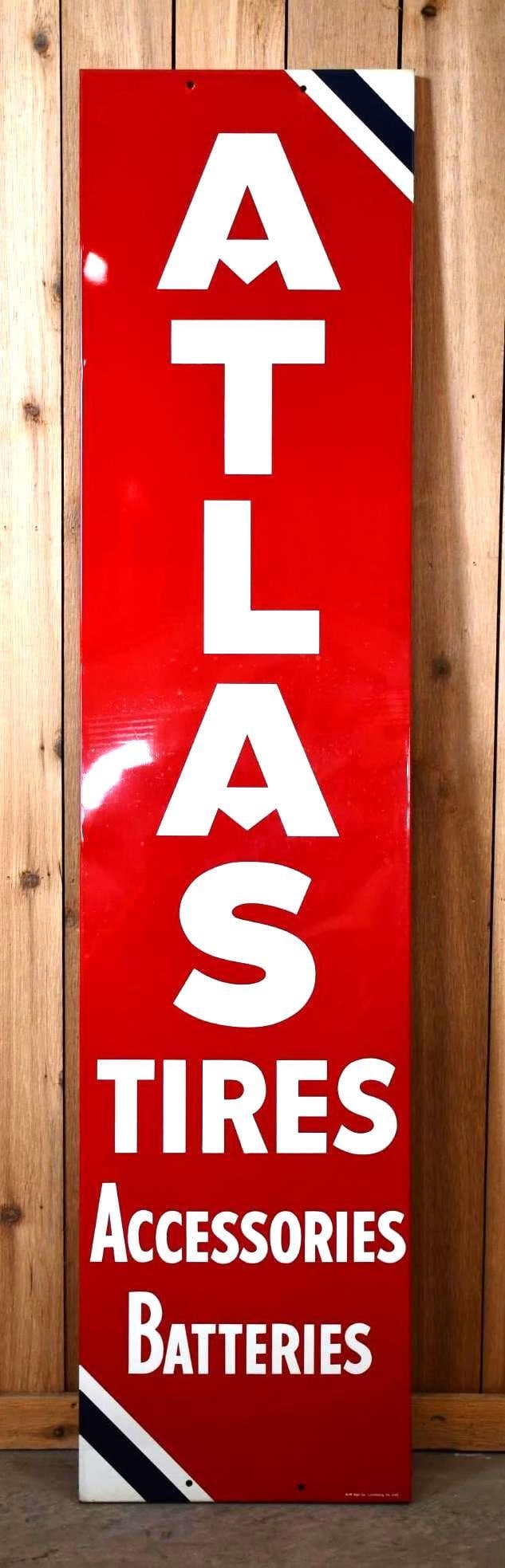 (Standard) Atlas Tires Accessories Batteries Metal Sign (TAC) (1 of 7)