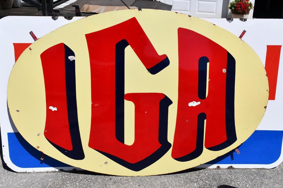 IGA (Grocery) Porcelain Sign (1 of 6)
