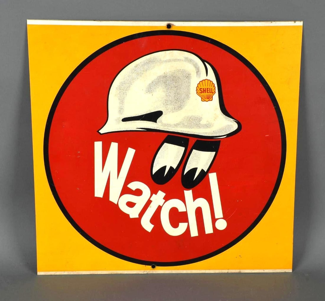 Shell "Watch" Metal Safety Sign (TAC) (1 of 3)