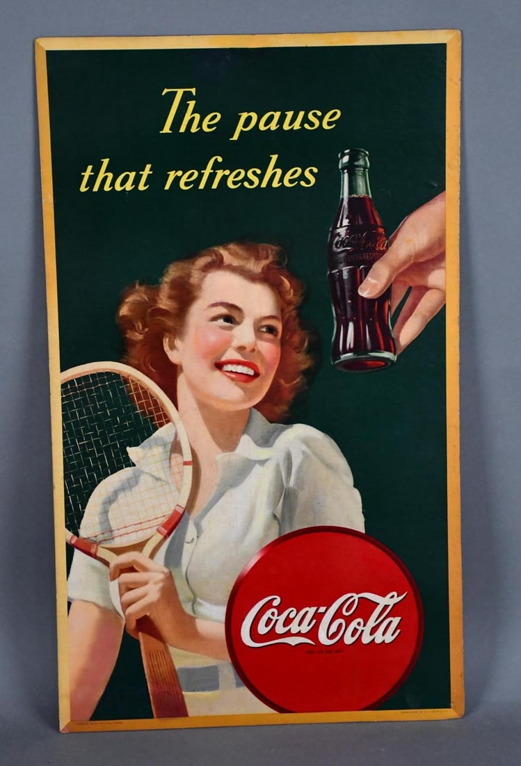 Coca-Cola "The Pause That Refreshes" w/Lady (TAC) (1 of 4)