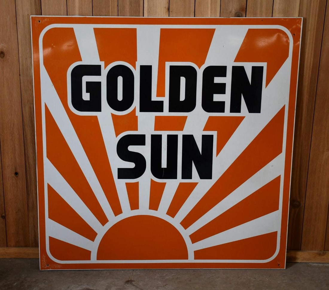 Golden Sun (feeds) Metal Sign (TAC) (1 of 3)