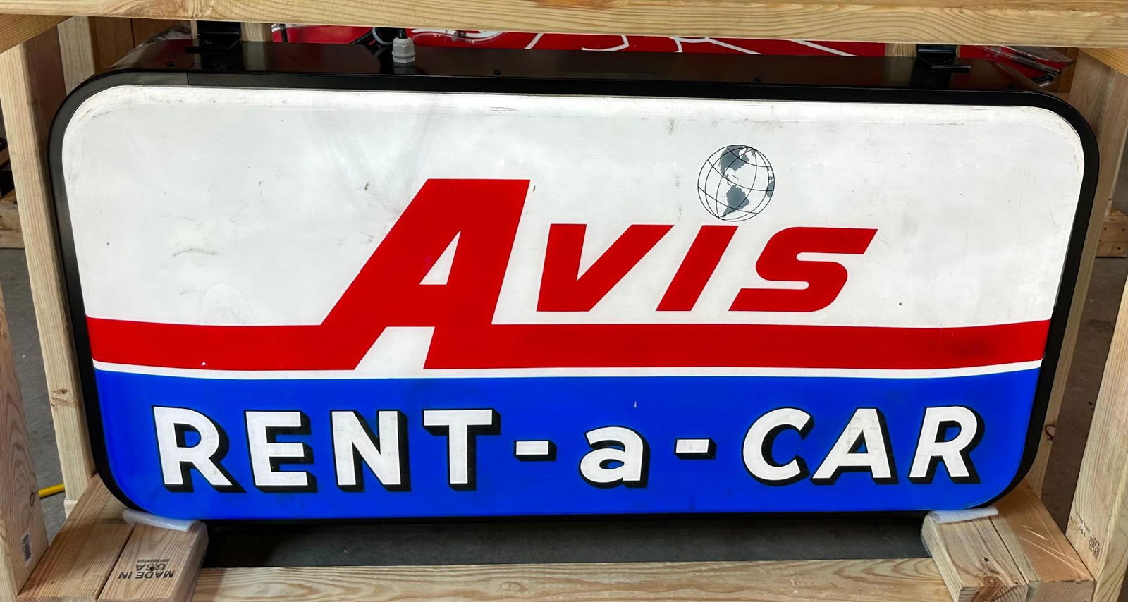 Avis Rent A Car Lighted Sign (1 of 5)