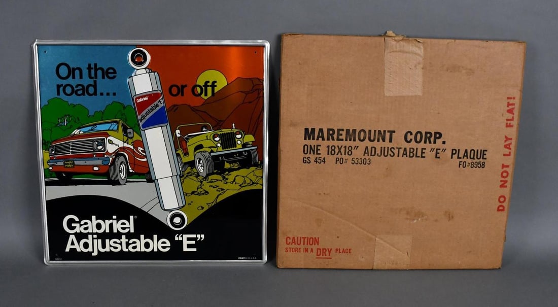 Gabriel Adjustable "E" w/Graphics Metal Sign (TAC) (1 of 5)