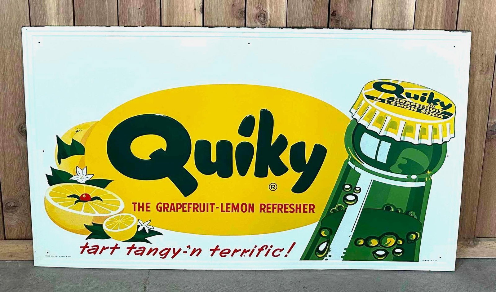 Quiky w/ Bottle Large Metal Sign (TAC) (1 of 3)