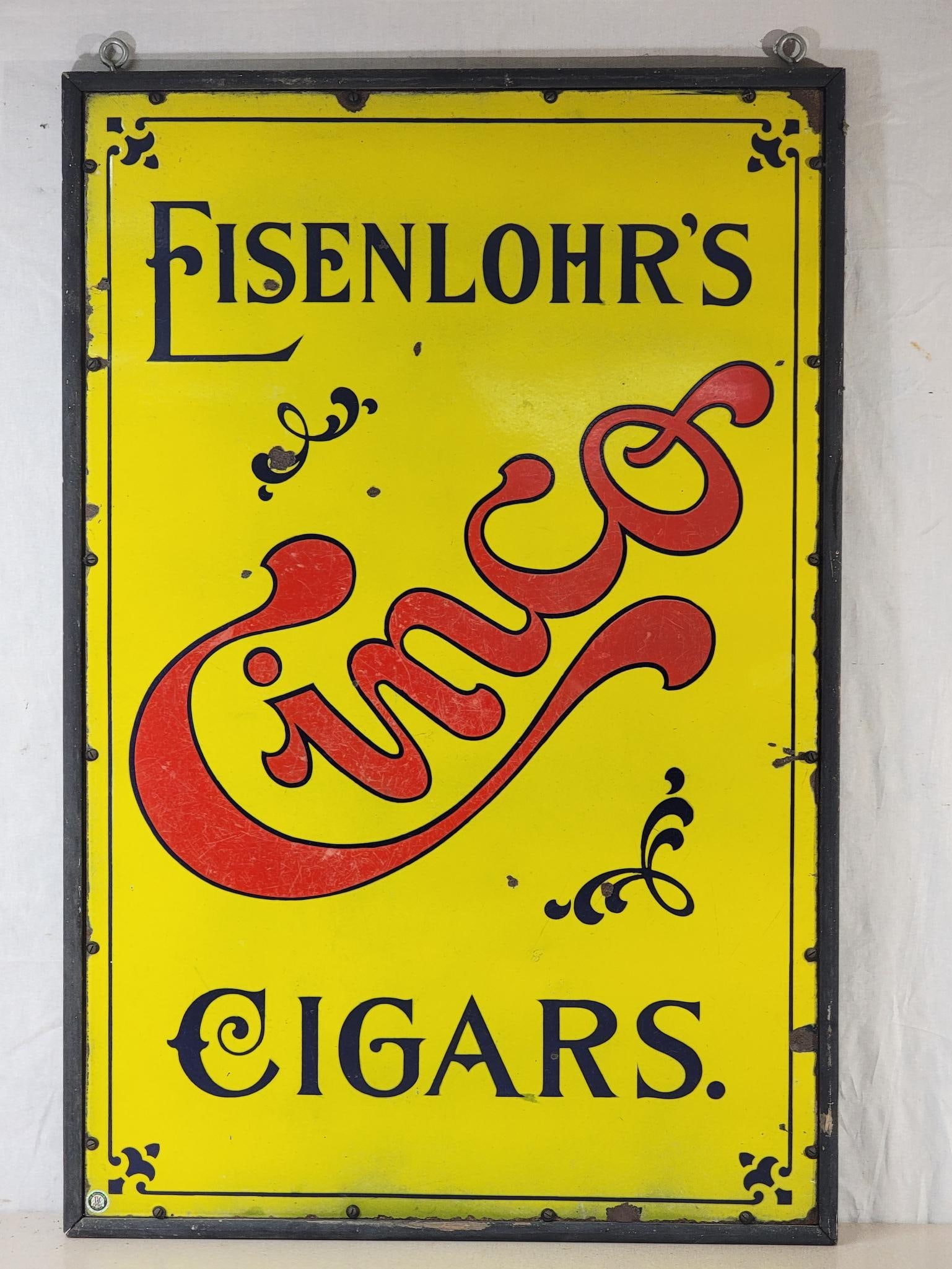 Eiselohr's Cinco Cigars Porcelain Sign (TAC) (1 of 5)