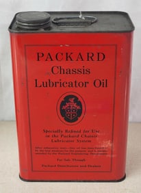 Packard Chassis Lubricator Oil One Gallon Metal Can