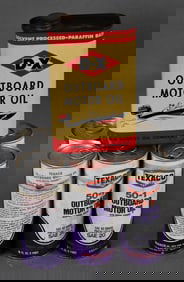D-X & Texaco Outboard Motor Oil Cans