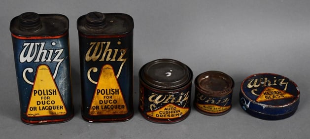 5-Different Whiz Metal Cans