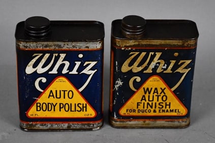 Whiz Auto Wax & Auto Body Polish Metal Cans
