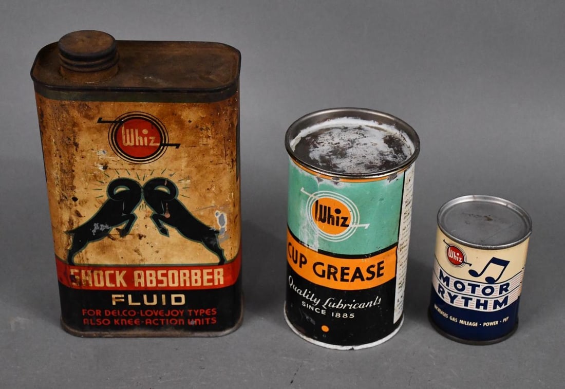 3-Different Whiz Metal Cans (1 of 4)