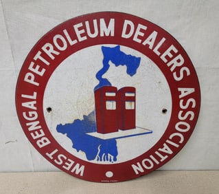 West Bengal Petroleum Dealers Porcelain Sign