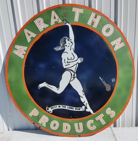 Reproduction Marathon Porcelain Sign