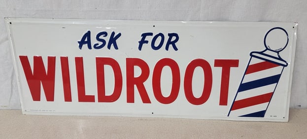 Ask for Wildroot w/Logo Metal Sign (TAC)