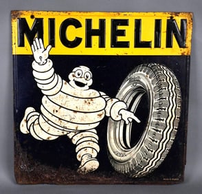Michelin w/Bibendum & Tire Metal Sign