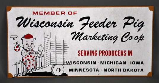Wisconsin Feeder Pig Masonite Sign