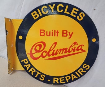 Reproduction Columbia Bicycle Porcelain Sign