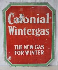 Colonial Wintergas "The New Gas For Winter" Metal Sign (TAC)