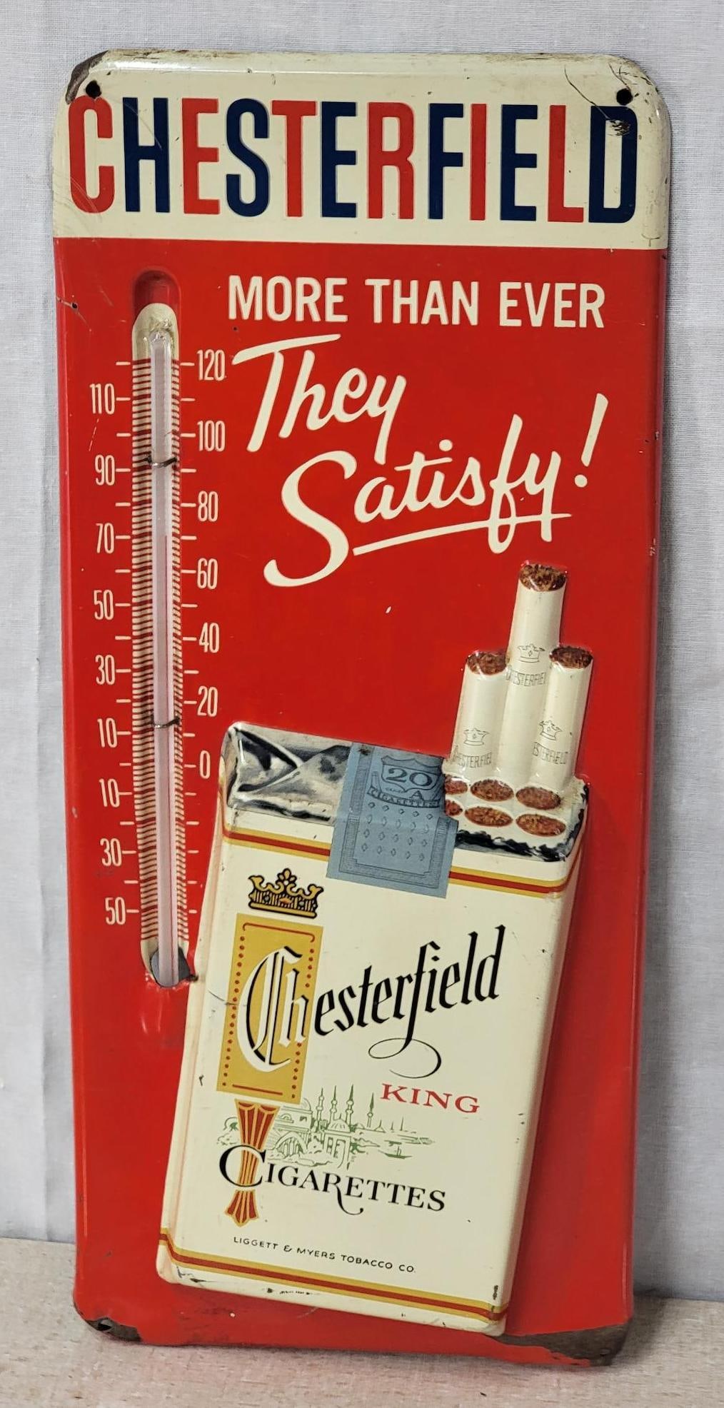 Camels "Have a Real Cigarette" Sold Here Metal Thermometer (TAC) (1 of 3)