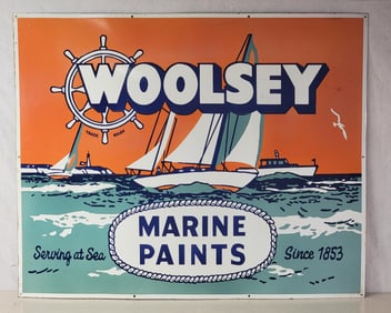 Reproduction Woolsey Marine Paints Porcelain Sign