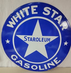 Reproduction White Star Gasoline Sign