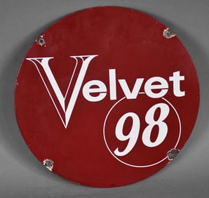 Velvet 98 Porcelain Pump Sign (TAC)