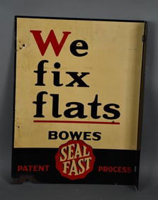 Bowes "We Fix Flats" Metal Flange Sign (TAC)