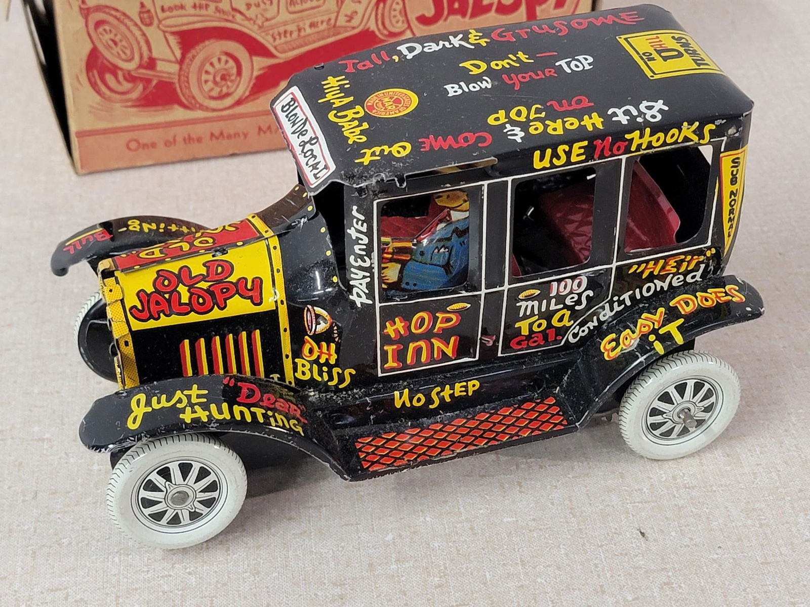 Marx "Old Jalopy" Tin Litho Windup Car NIB (1 of 9)