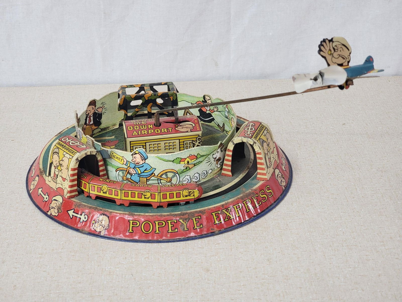 Marx Popeye Express Tin Litho Windup Toy w/Box (1 of 4)