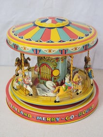 Chein No. 385 Mechncial Merry-Go-Round Windup NIB