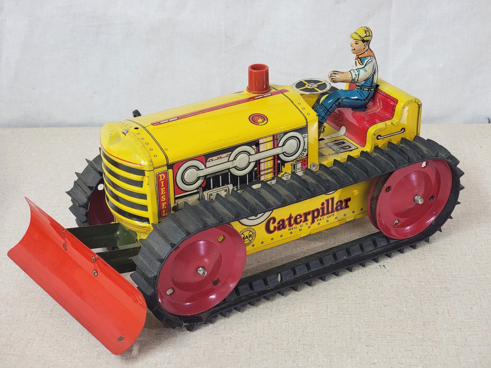Marx Sparkling Bulldog Tractor "Caterpillar" Windup Toy NIB (1 of 7)