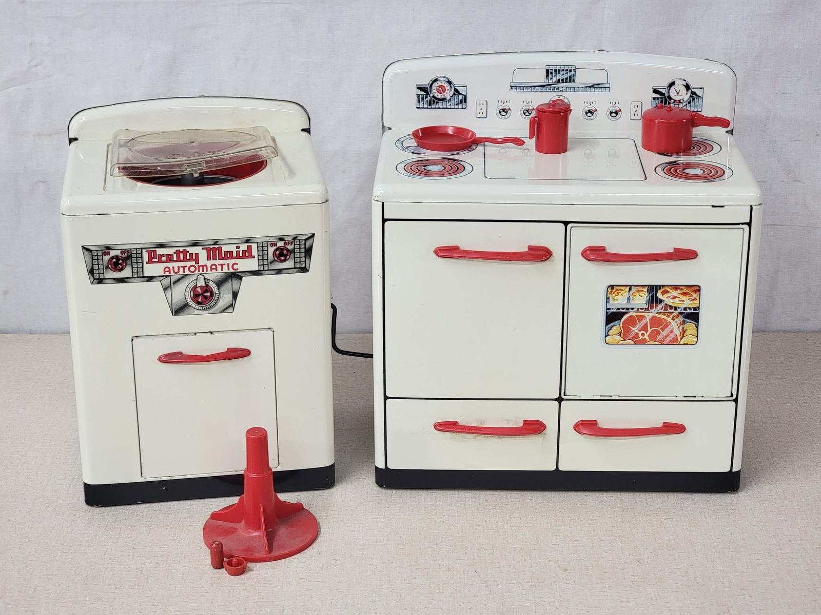 Marx Tin Litho Stove & Washer/Dryer Combination Toys NIB (1 of 6)