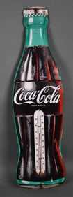Coca-Cola Bottle Shaped Metal Thermometer (TAC)