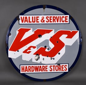 V&S Hardware Stores Porcelain Sign (TAC)