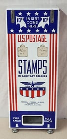 U.S. Stamps Coin-Op Machine w/Porcelain Front