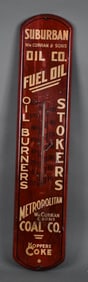 Suburban Oil Co Koppers Coke Metal Thermometer (TAC)